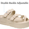 Fashion Clogs with Arch Support Adjustable Buckle Outdoor Casual Slides Breathable Sandals Bedroom Platform Slippers