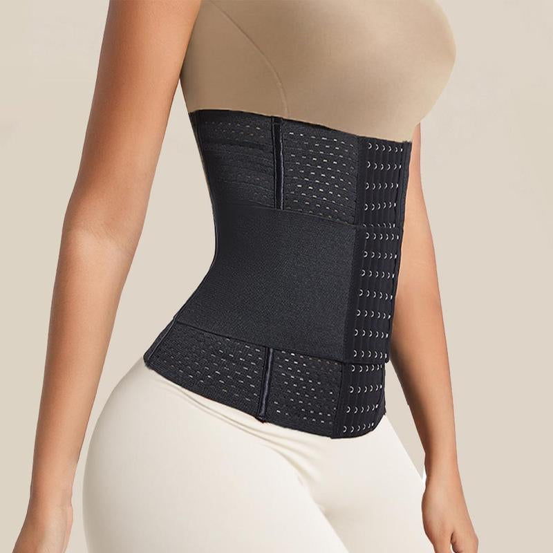 Double Belt Adjustable Waist Trainer, Elastic Waist Cincher, Waist Trainer for Women, Tummy Control Shaper, Waist Cincher for Postpartum Recovery, Yoga