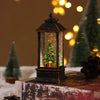 Lighted Christmas Snow Globe Lantern Battery Operated LED Night Light with Hook Christmas Tree Ornaments Gift Ideas