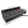 Aluminum Panel Power Strip with USB, 1.2M Extension Cord with 2 USB Ports, 4 Outlets,Desktop Power Strip for Home, Office