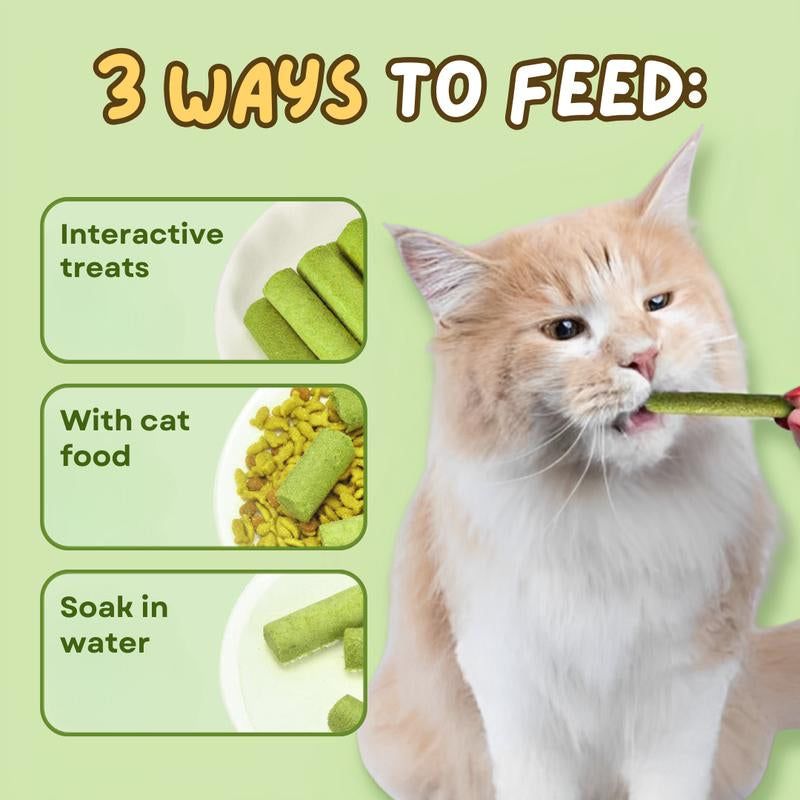 Kitty'S Natural Teething Toy - Catnip-Infused Grass Stick for Cats