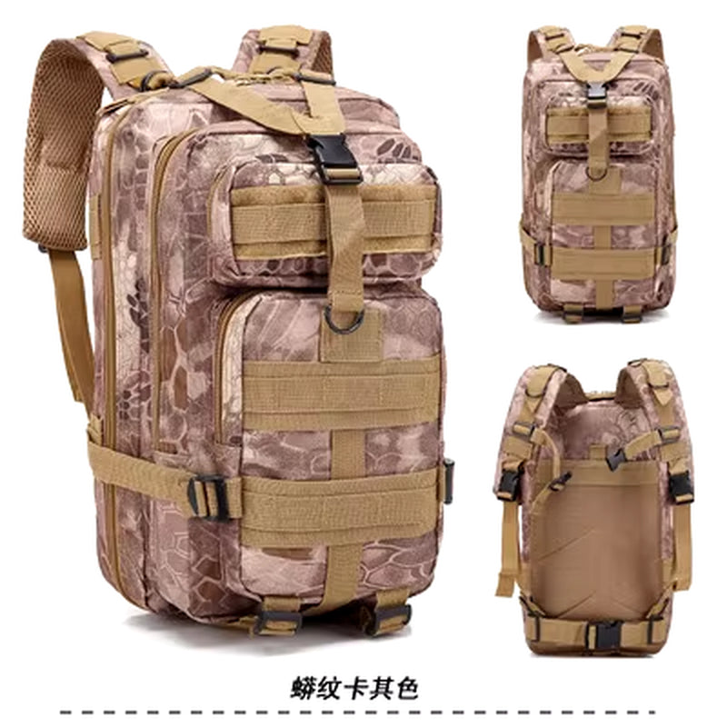 2024 New Backpack 3P Backpack Waterproof Cycling Sports Outdoor Backpack Multifunctional Tactical Camouflage Backpack