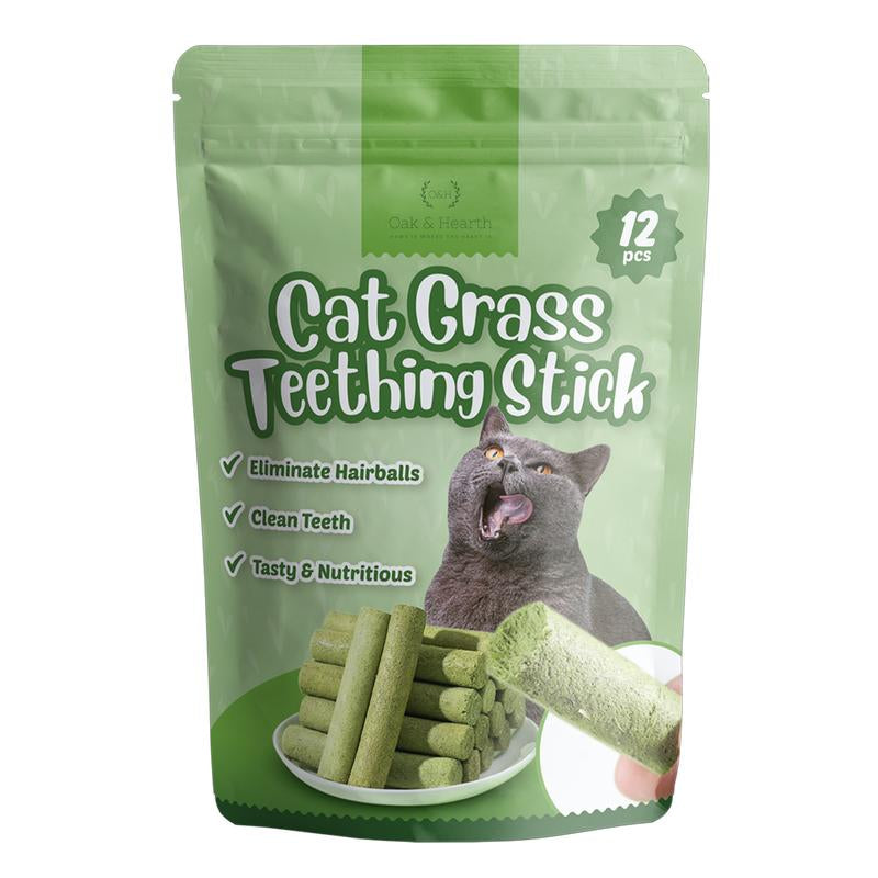 Kitty'S Natural Teething Toy - Catnip-Infused Grass Stick for Cats