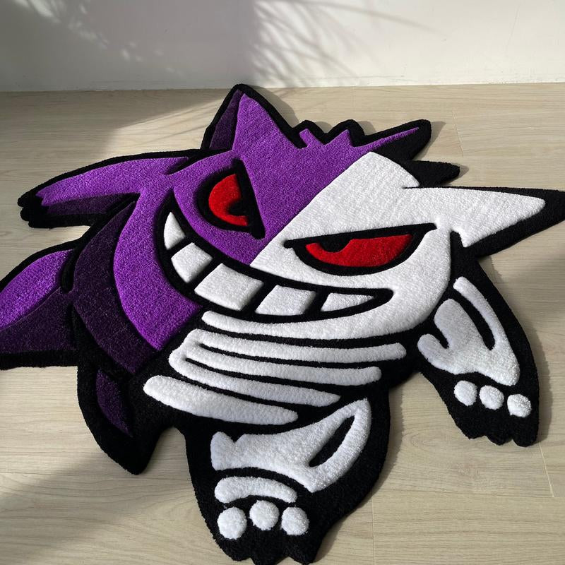 3D Skeleton Tufted Rug - Perfect Gift for Cartoon Lovers, Bright and Unique Home Decor