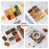 Divided Serving Tray with Lid and Handle-Snackle Box Charcuterie Container for Portable Snack Platters-Clear Organizer for Candy,Fruits,Nuts,Snacks-Perfect for Party, Entertaining Kitchen Transparent Utensils