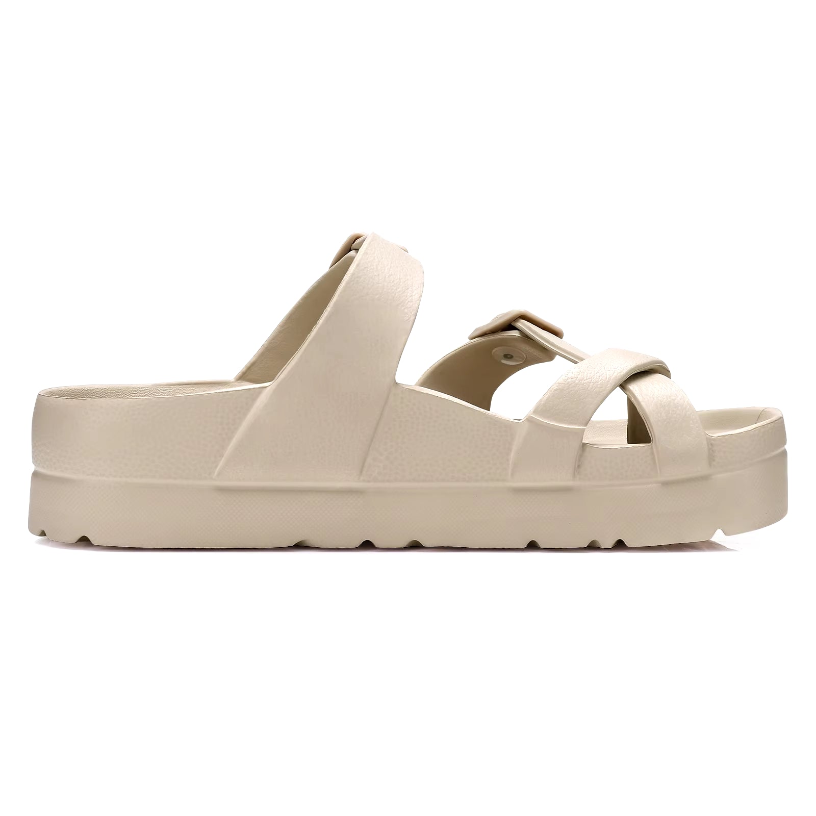 Fashion Clogs with Arch Support Adjustable Buckle Outdoor Casual Slides Breathable Sandals Bedroom Platform Slippers