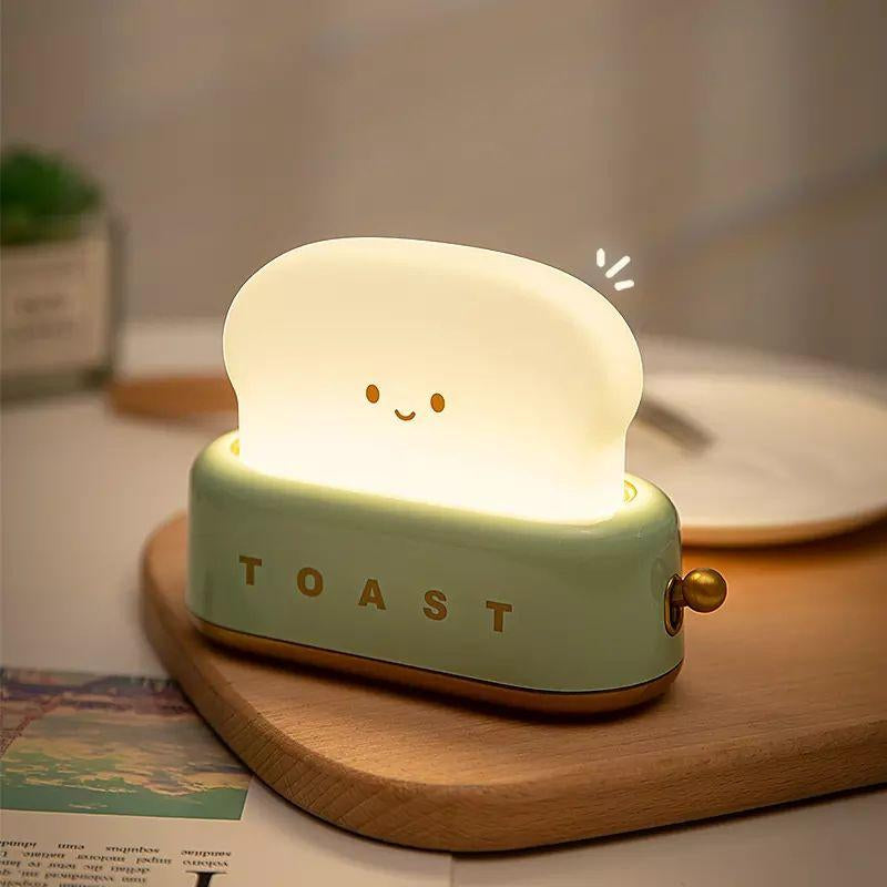 Cute Night Light Toast Lamp Dimmable LED Toaster Night Lamp,Children'S Bread LED Night Light for Bedroom Decor Child Nightlight Kids Gift