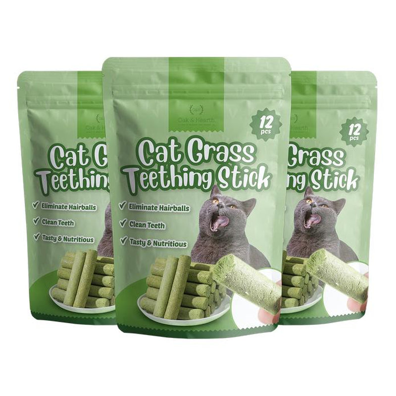 Kitty'S Natural Teething Toy - Catnip-Infused Grass Stick for Cats