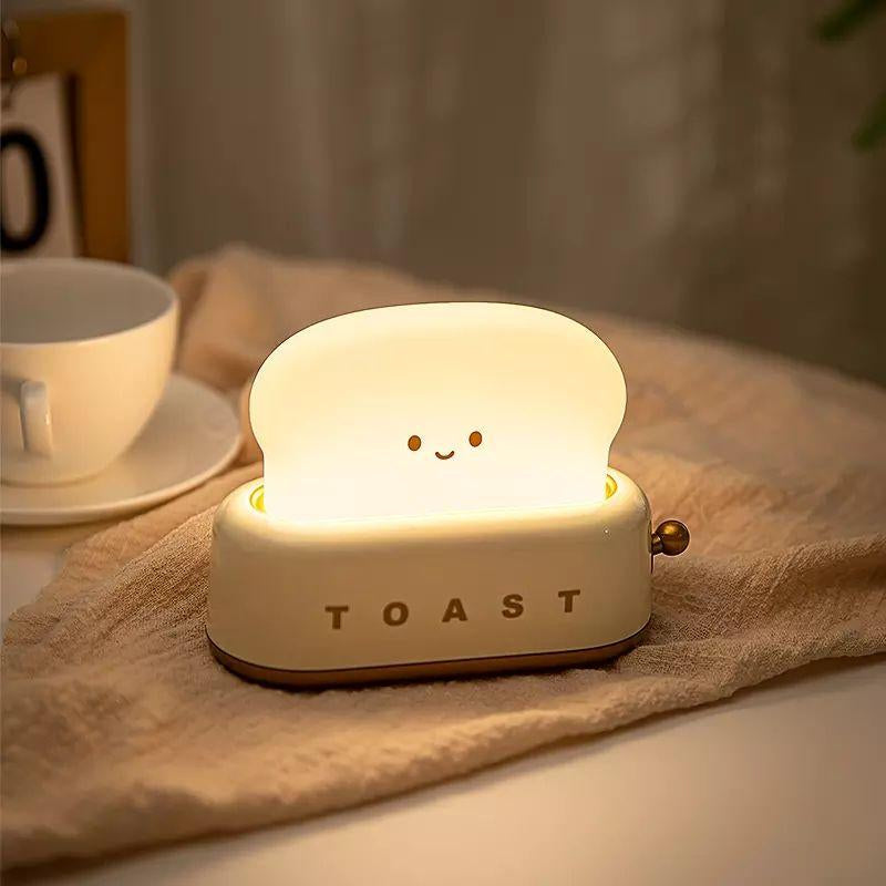 Cute Night Light Toast Lamp Dimmable LED Toaster Night Lamp,Children'S Bread LED Night Light for Bedroom Decor Child Nightlight Kids Gift